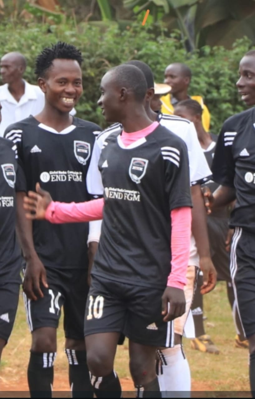 Youth advocates in END FGM jerseys engaged in reproductive health advocacy